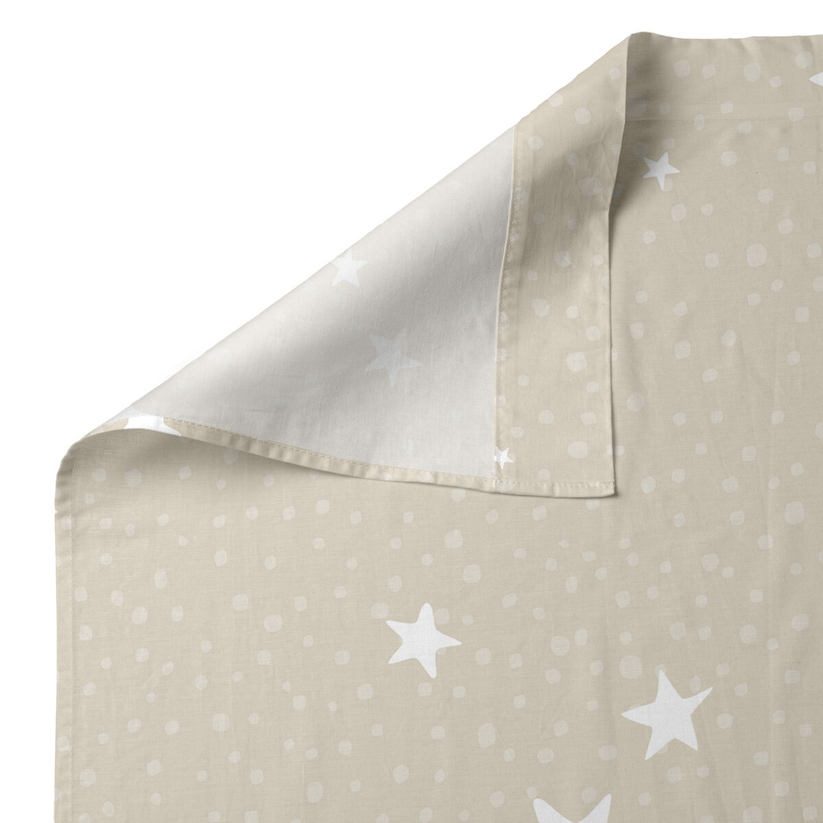 Set di Lenzuola per Culla HappyFriday Basic Kids Little star Beige